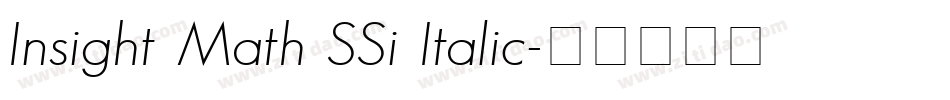Insight Math SSi Italic字体转换